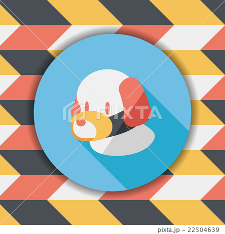 Pet dog mouth cover flat icon with long shadow,eps10 22504639