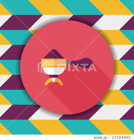 grinding coffee machine flat icon with long shadow,eps10 22504905