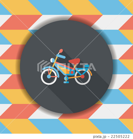 Transportation bicycle flat icon with long shadow,eps10 22505222