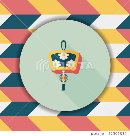 Chinese New Year flat icon with long shadow,eps10, Chinese decor 22505332