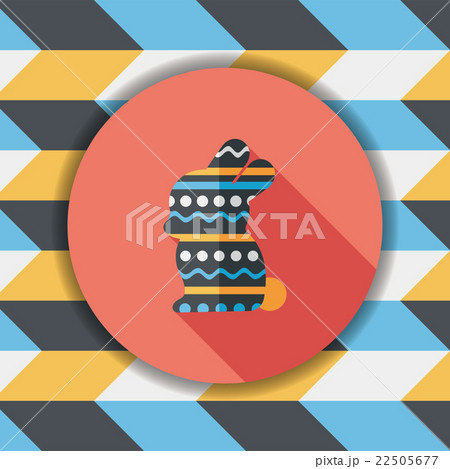 easter bunny flat icon with long shadow,eps10 22505677
