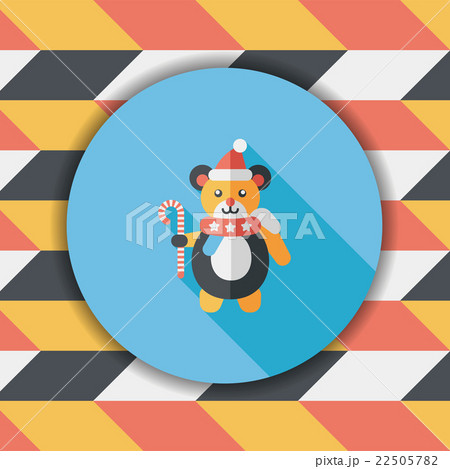 Christmas teddy bear flat icon with long shadow,eps10 Christmas teddy bear flat icon with long shadow,eps10 22505782