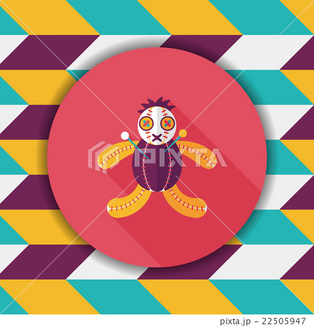 Halloween voodoo doll flat icon with long shadow,eps10 Halloween voodoo doll flat icon with long shadow,eps10 22505947