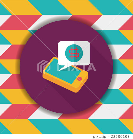 business chart flat icon with long shadow,eps10 22506103