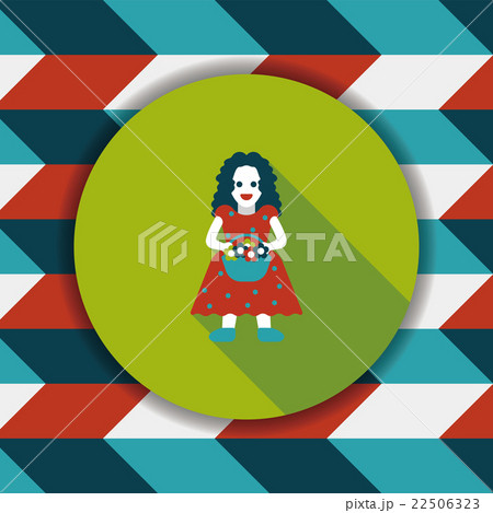 wedding bride flat icon with long shadow,eps10 22506323