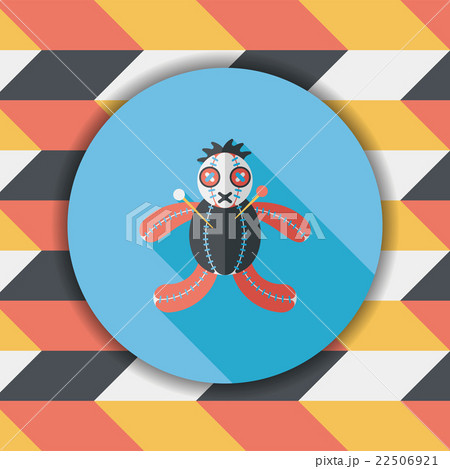 Halloween voodoo doll flat icon with long shadow,eps10 Halloween voodoo doll flat icon with long shadow,eps10 22506921