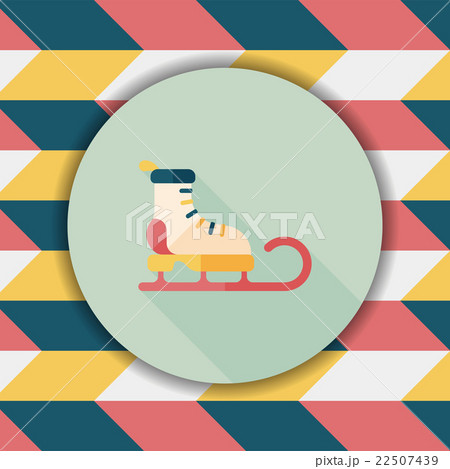 Santa's sleigh flat icon with long shadow eps10のイラスト素材 [22507439] - PIXTA