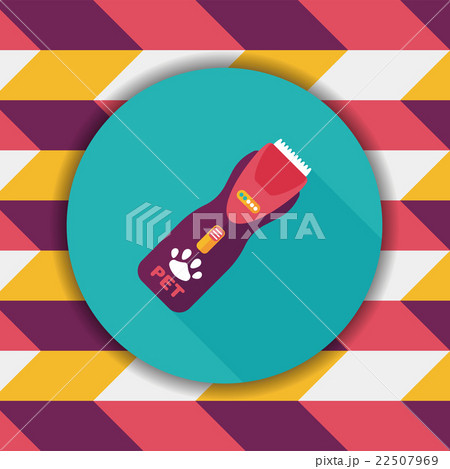 Pet shaving machine flat icon with long shadow,eps10 22507969