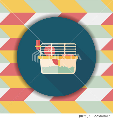 Pet mouse cage flat icon with long shadow,eps10 22508087