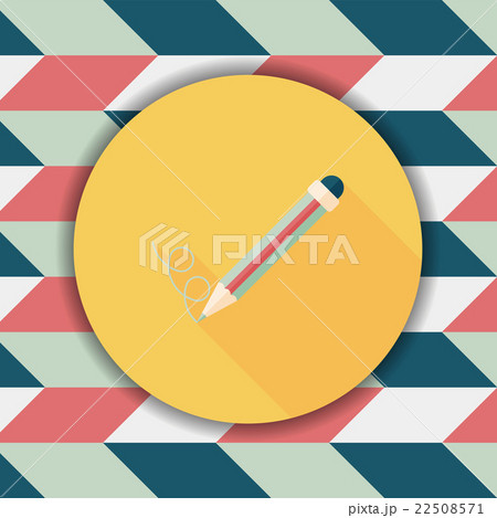 Pencil flat icon with long shadow,eps10 22508571