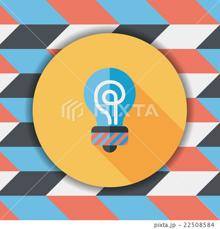 Light bulb flat icon with long shadow,eps10 Light bulb flat icon with long shadow,eps10 22508584