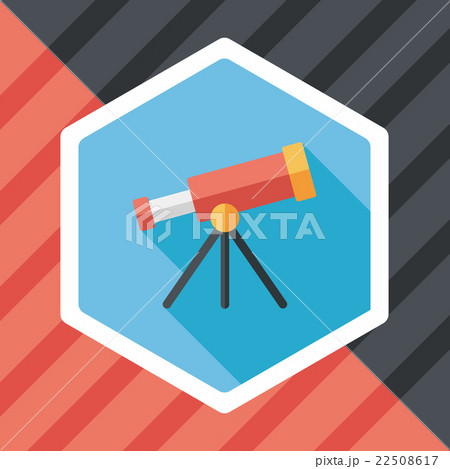 Space Telescope flat icon with long shadow,eps10 Space Telescope flat icon with long shadow,eps10 22508617