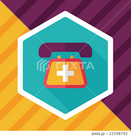 emergency call flat icon with long shadow,eps10 22508702