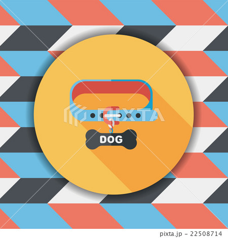 Pet dog chains flat icon with long shadow,eps10 22508714