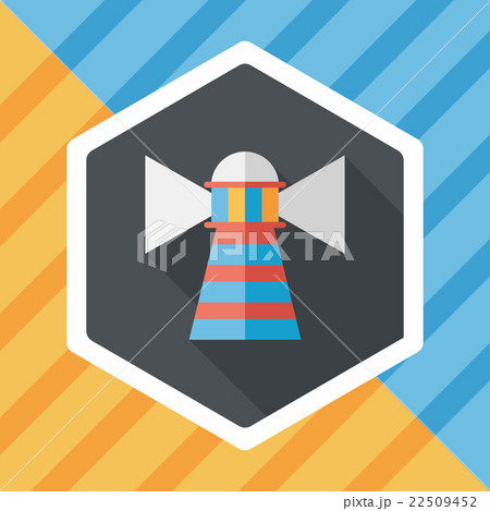 Lighthouse flat icon with long shadow,eps10 22509452
