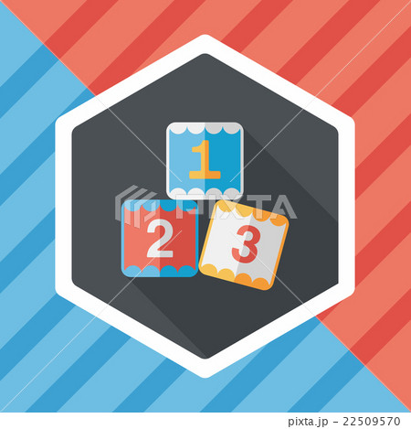 123 blocks flat icon with long shadow,eps10 123 blocks flat icon with long shadow,eps10 22509570