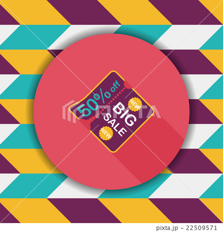 shopping advertising flyers flat icon with long shadow,eps10 22509571