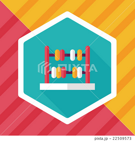 abacus calculation flat icon with long shadow,eps10 22509573