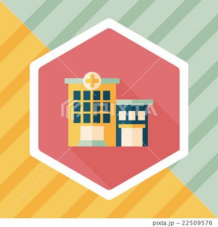 hospital building flat icon with long shadow,eps10 22509576