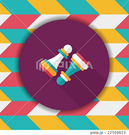 Wooden Pawn Chess flat icon with long shadow,eps10 Wooden Pawn Chess flat icon with long shadow,eps10 22509623