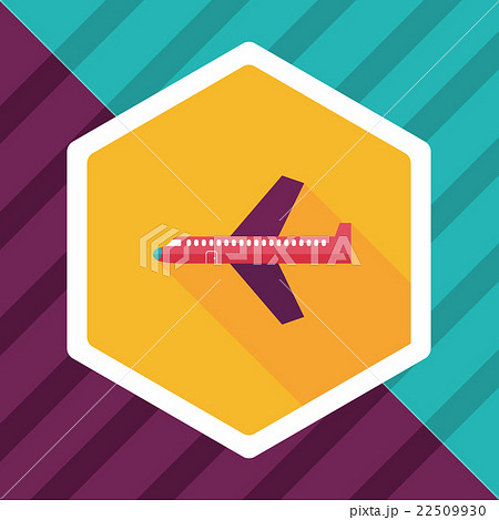 airplane flat icon with long shadow,eps10 airplane flat icon with long shadow,eps10 22509930