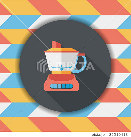 kitchenware electric juicer flat icon with long shadow,eps10 kitchenware electric juicer flat icon with long shadow,eps10 22510418