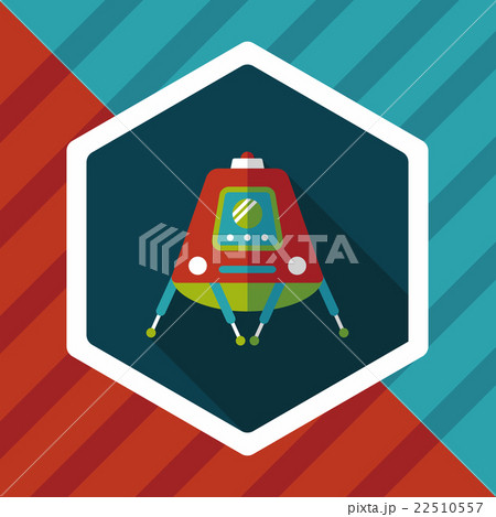 Space Rover flat icon with long shadow,eps10 22510557