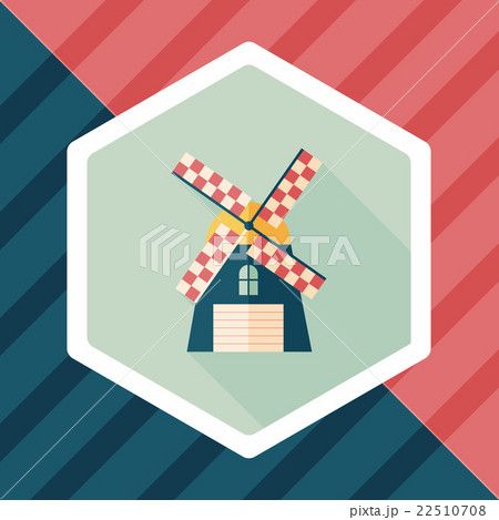 windmill flat icon with long shadow,eps10 windmill flat icon with long shadow,eps10 22510708
