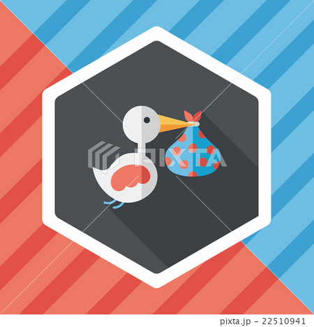 bird and baby flat icon with long shadow,eps10 22510941