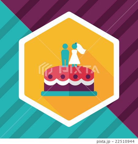 wedding cake flat icon with long shadow,eps10 22510944