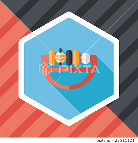 baby Rattle flat icon with long shadow,eps10 baby Rattle flat icon with long shadow,eps10 22511121