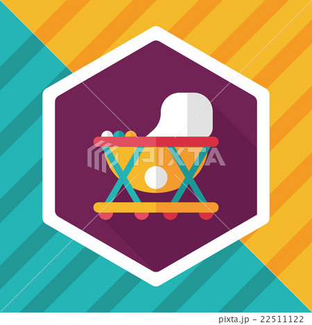 Baby walker flat icon with long shadow,eps10 22511122