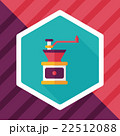 grinding coffee machine flat icon with long shadow,eps10 22512088
