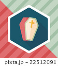 coffin falt icon with long shadow,eps10 22512091