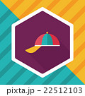 Peaked cap flat icon with long shadow,eps10 22512103