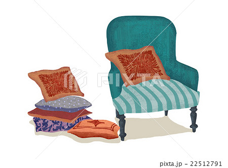 椅子とクッションのイラスト素材 22512791 Pixta