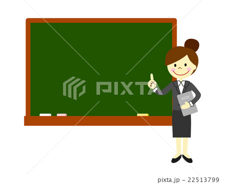 説明するスーツ姿の女性　黒板 22513799