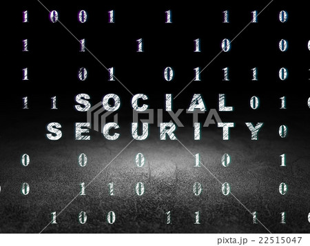 Protection concept: Social Security in grunge dark 22515047