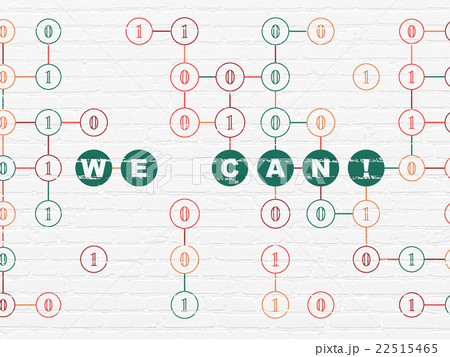 Finance concept: We can! on wall background Finance concept: We can! on wall background 22515465