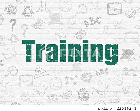 Education concept: Training on wall background 22516241