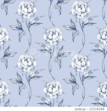 Ink flowers. Seamless pattern 5 22516388