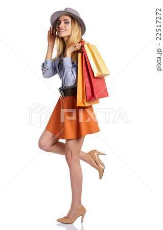 Shopping woman holding bags, Shopping woman holding bags, 22517272