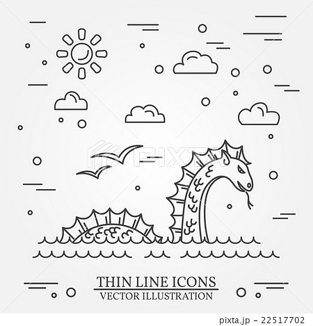 Loch Ness monster logo.  22517702