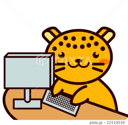 パソコンを使う動物シリーズ 22519530