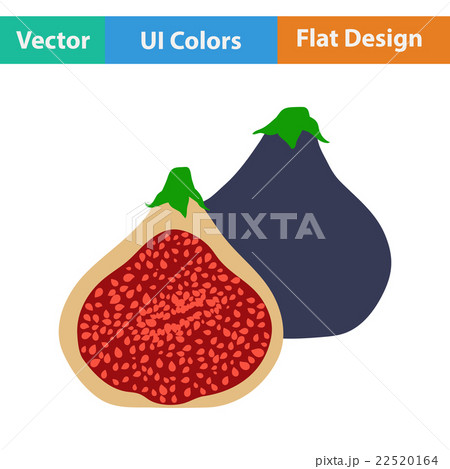 Flat design icon of Fig fruit Flat design icon of Fig fruit 22520164