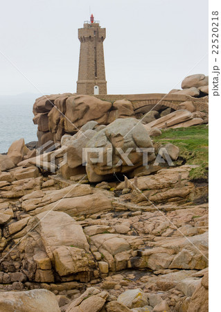 Pors Kamor lighthouse, Ploumanach, Brittany,France 22520218