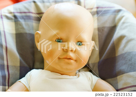 外国製の赤ちゃん人形の写真素材