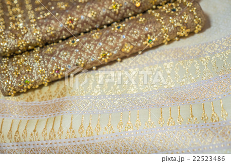 Thai silk fabric beautiful textured background 22523486
