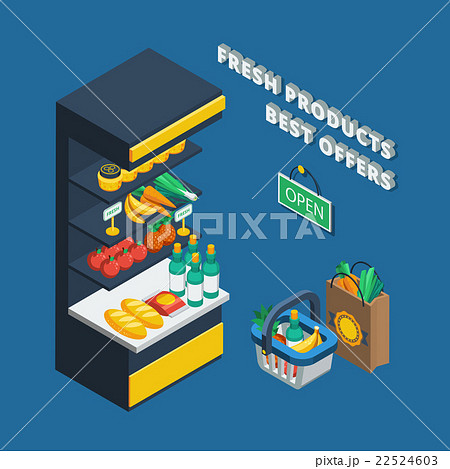 Isometric Shelving Icon 22524603