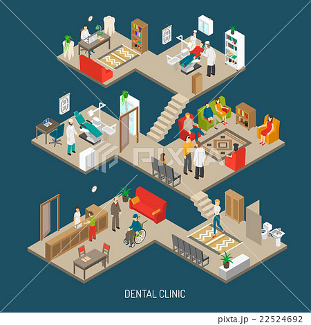Dental Clinic Concept Isometric Banner Dental Clinic Concept Isometric Banner 22524692